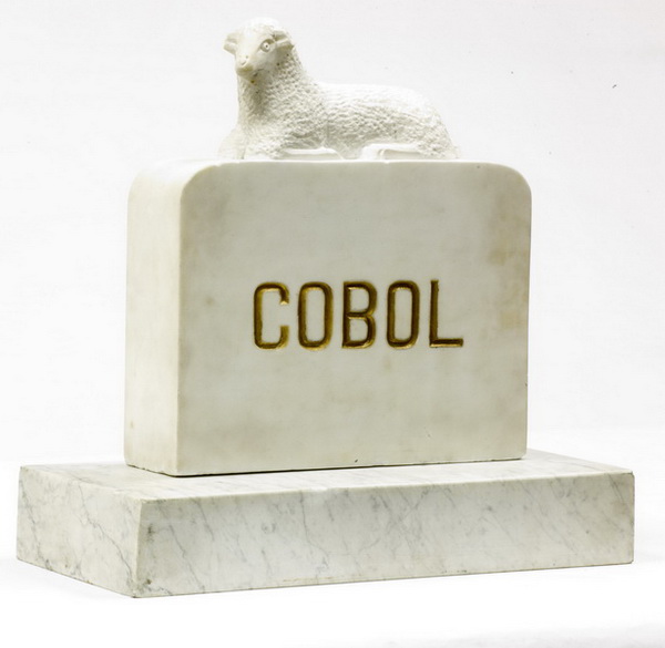 A tombstone reading "COBOL"
