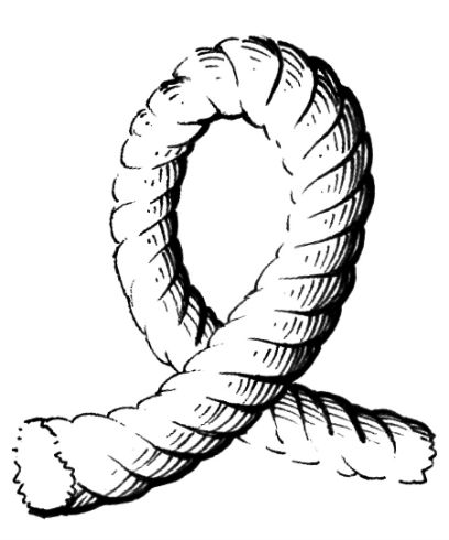 A rope making a loop