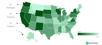 A map of the U.S