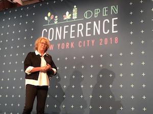Patty McCord speaking at the Greenhouse Open Conference 2018 in NYC