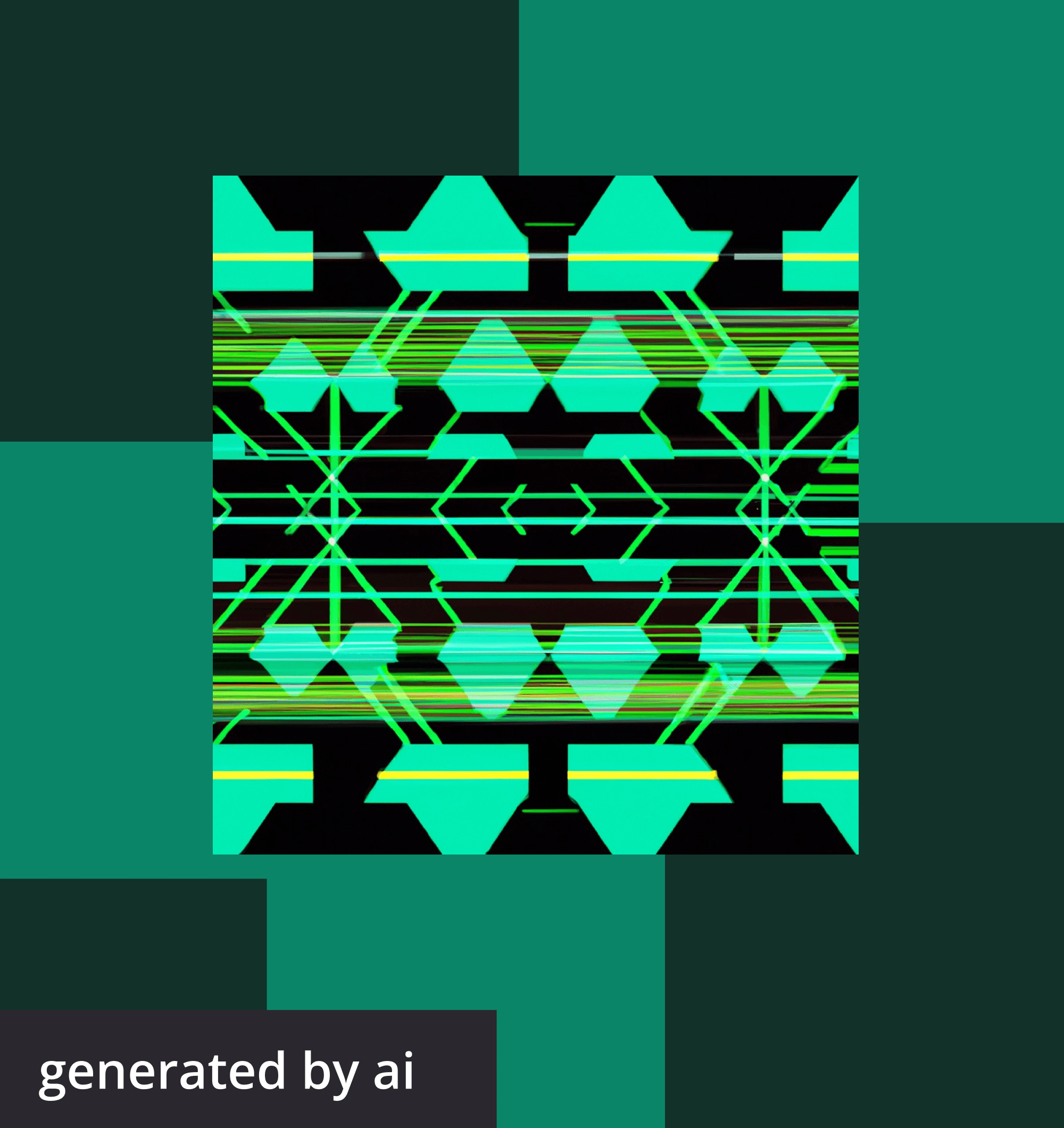 Abstract, futuristic image generated by AI