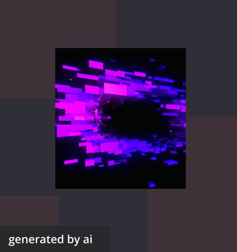 Abstract, futuristic image generated by AI