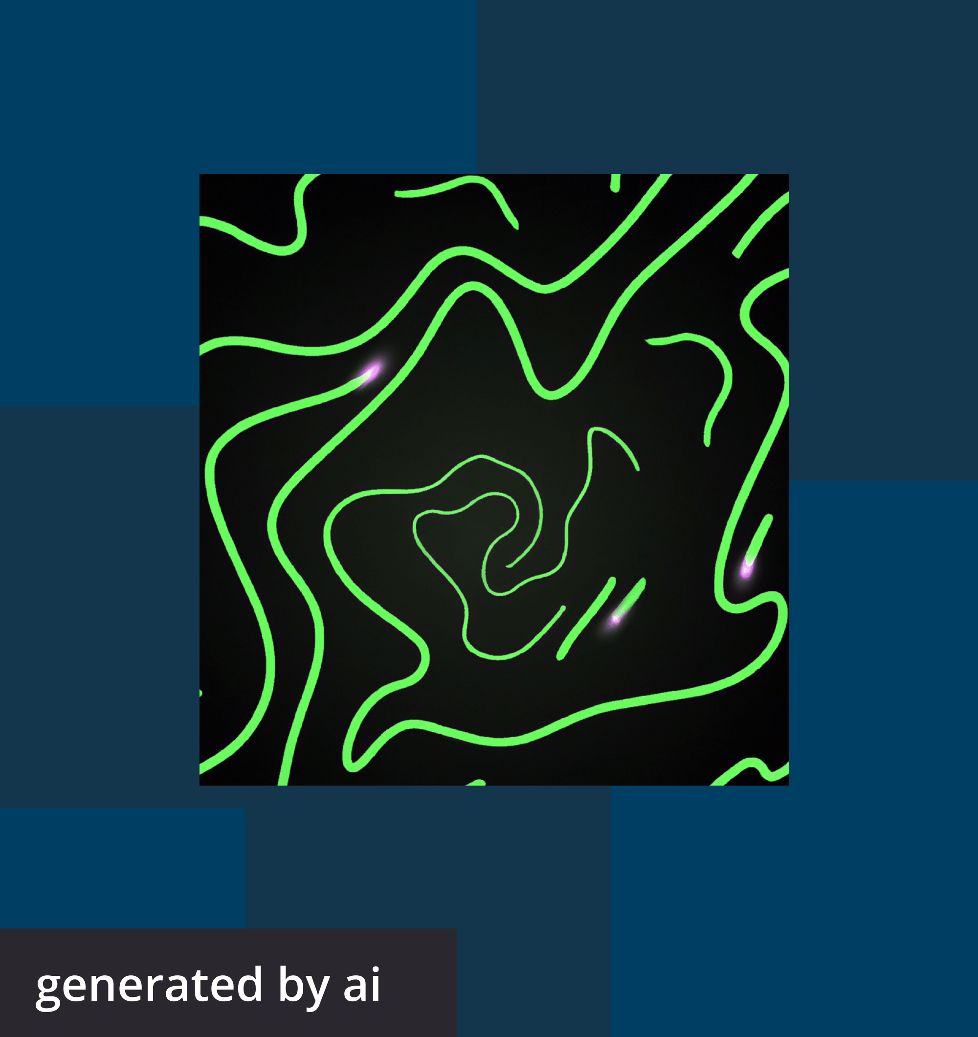 Abstract, futuristic image generated by AI