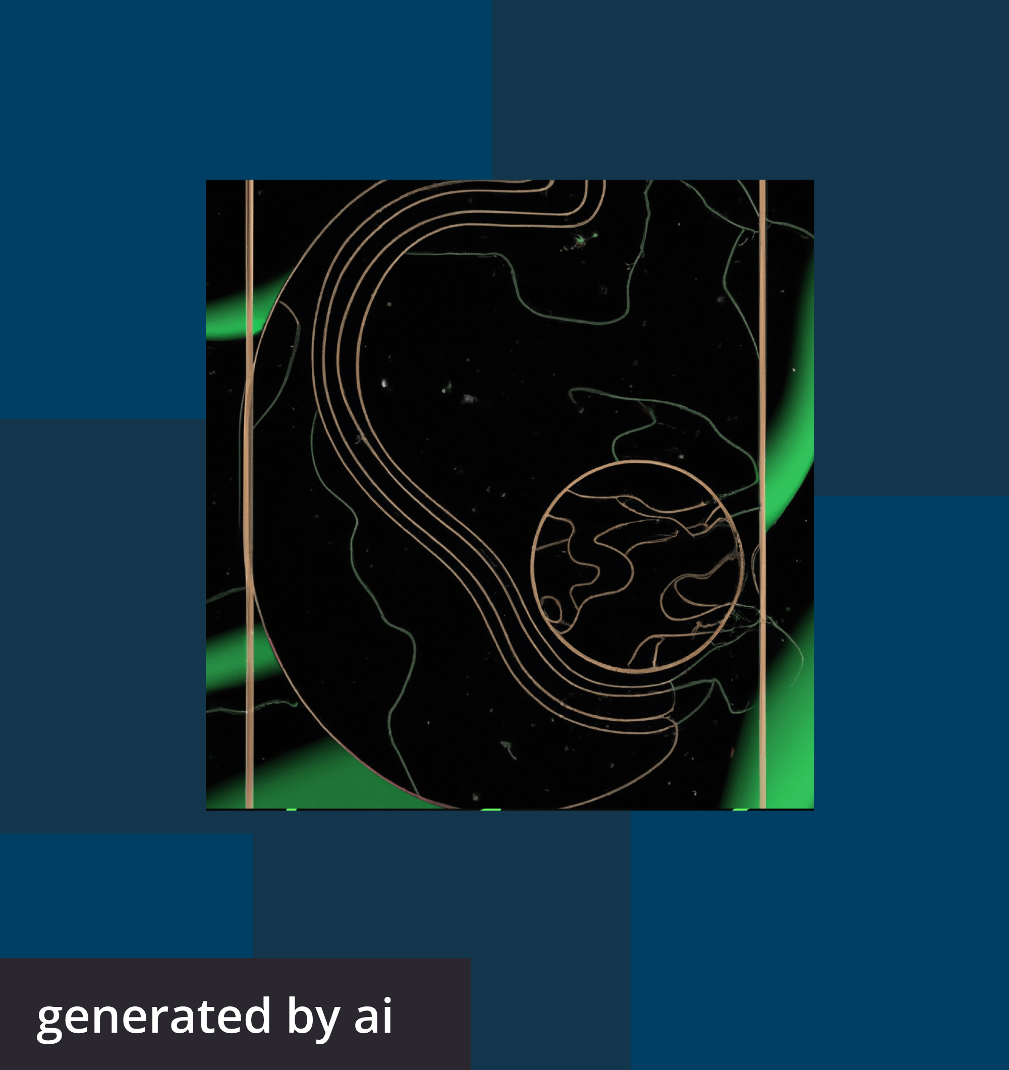 Abstract, futuristic image generated by AI