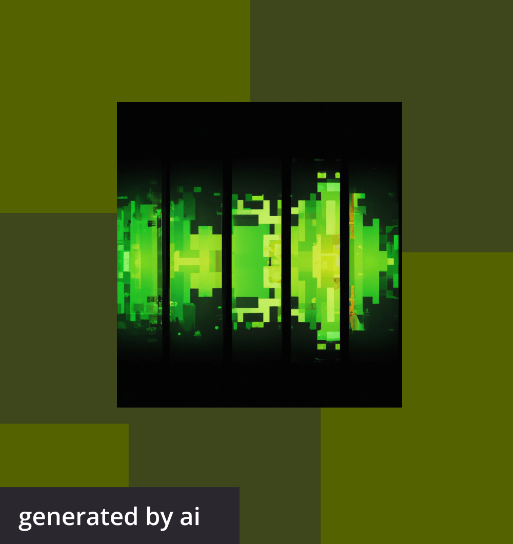 Abstract, futuristic image generated by AI