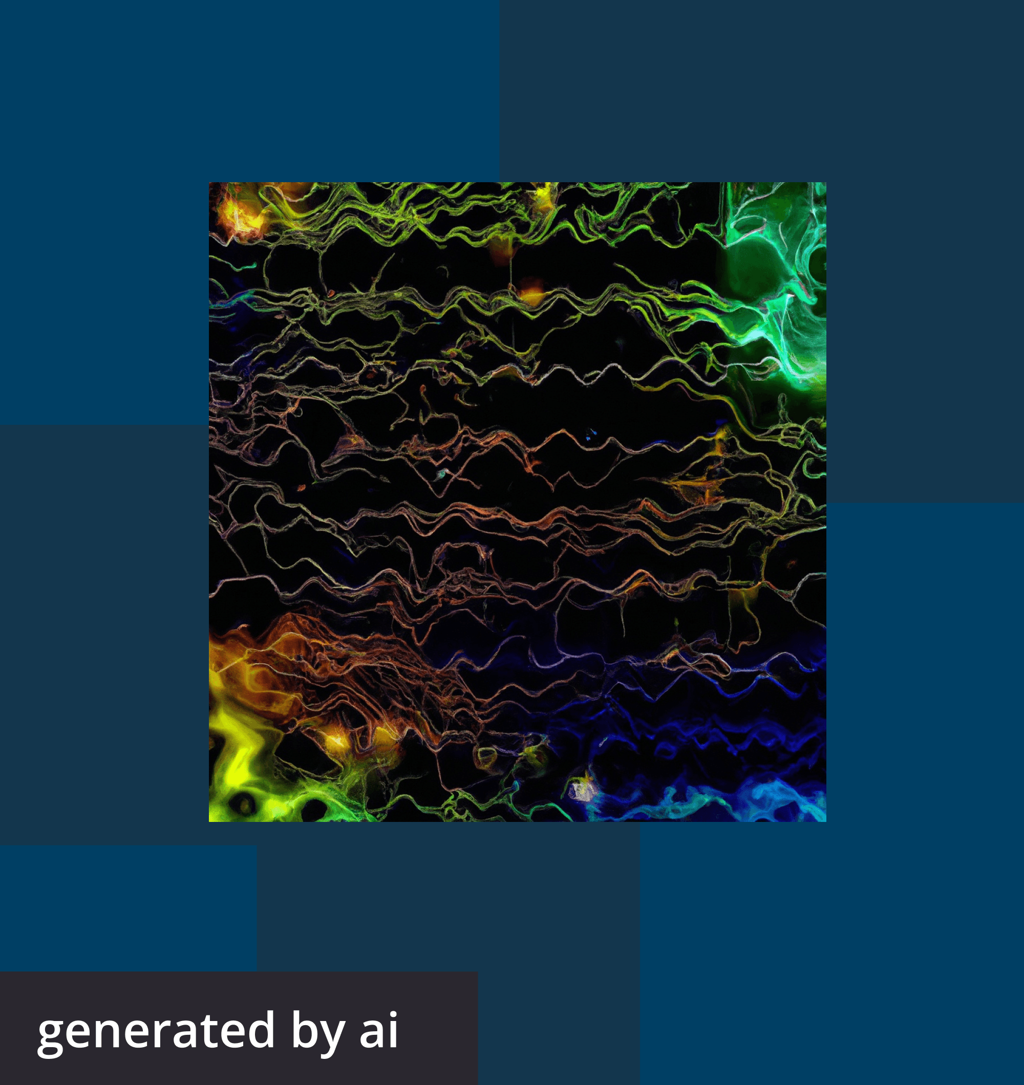 Abstract, futuristic image generated by AI