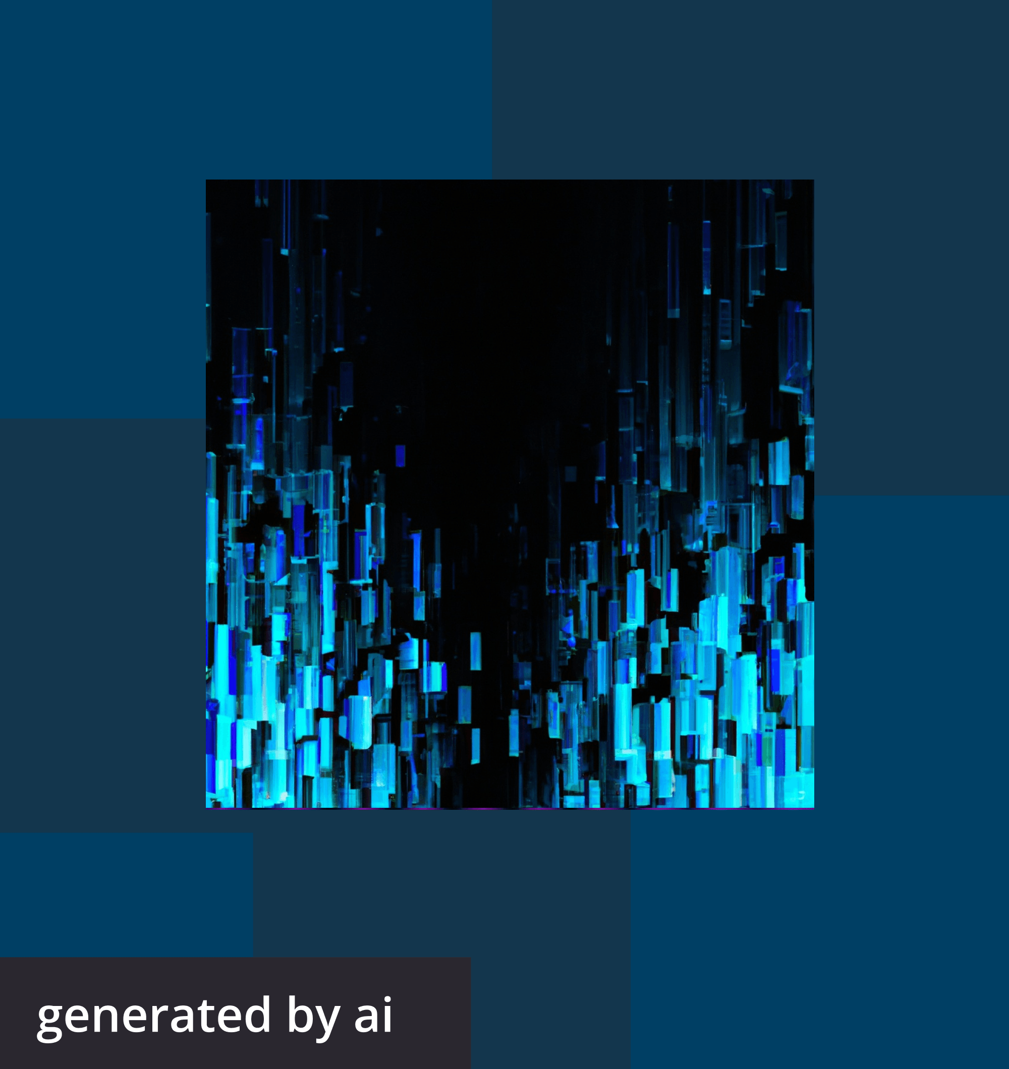 Abstract, futuristic image generated by AI