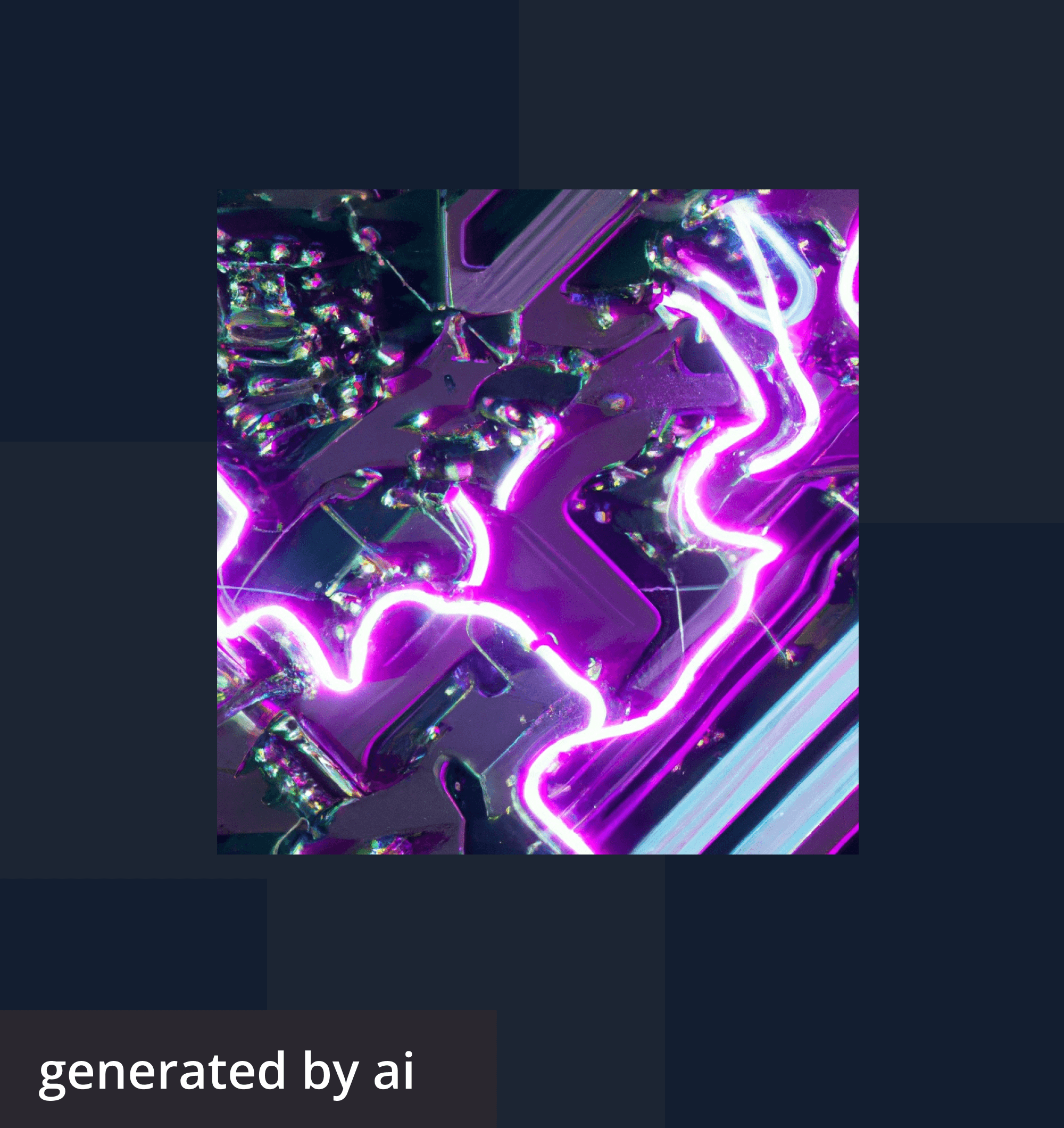 Abstract, futuristic image generated by AI