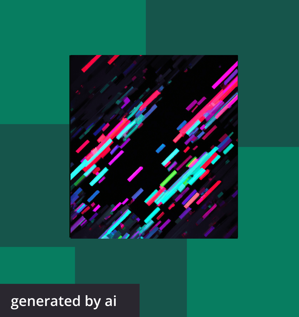 Abstract, futuristic image generated by AI