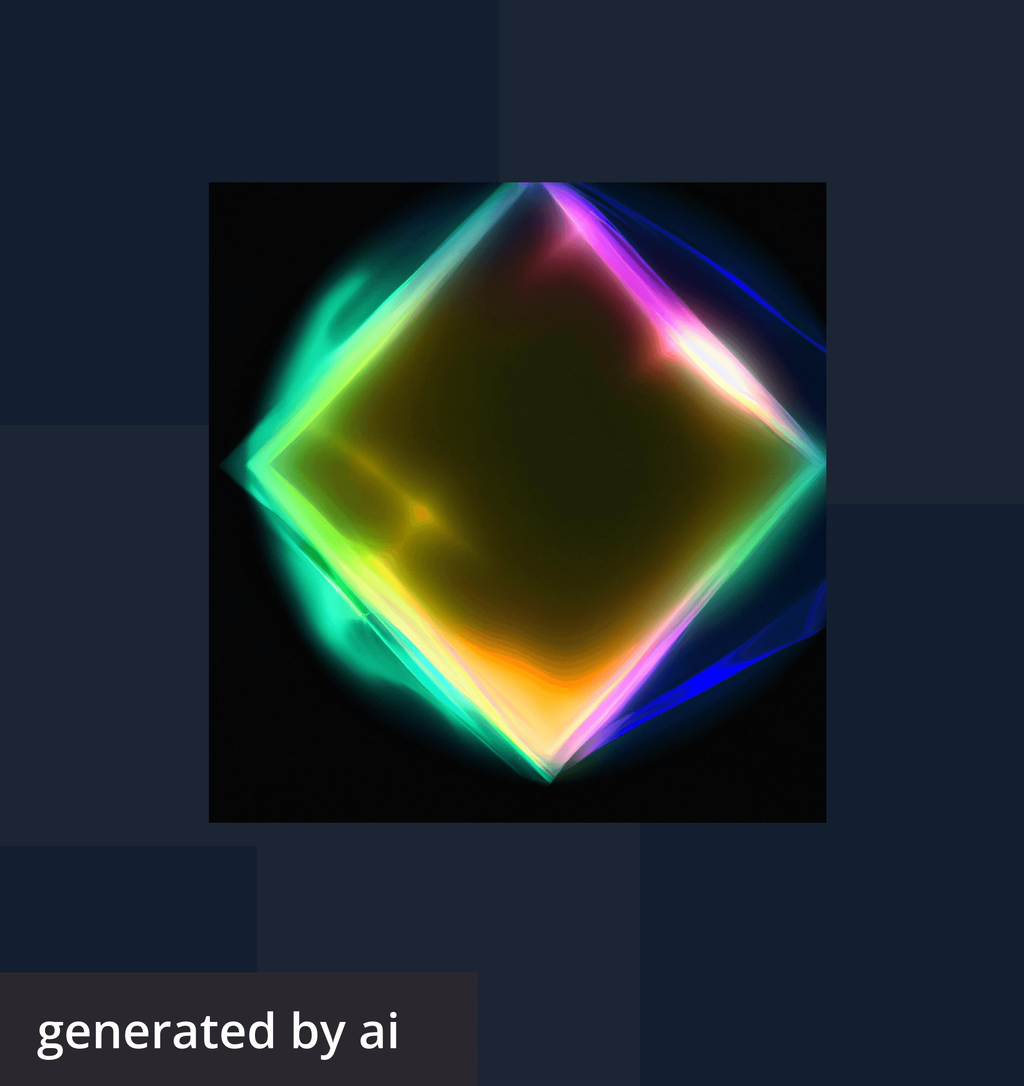 Abstract, futuristic image generated by AI