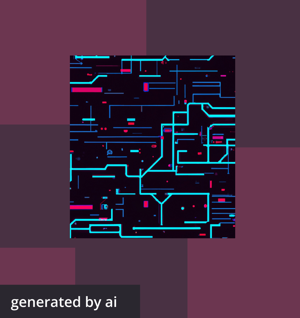 Abstract, futuristic image generated by AI