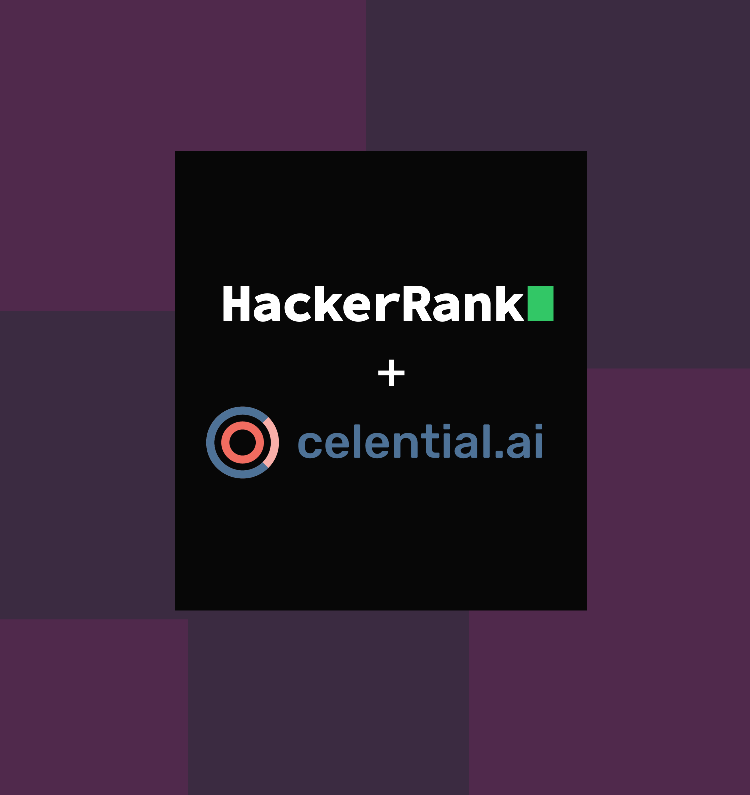 Image showing partnership between HackerRank and Celential.ai