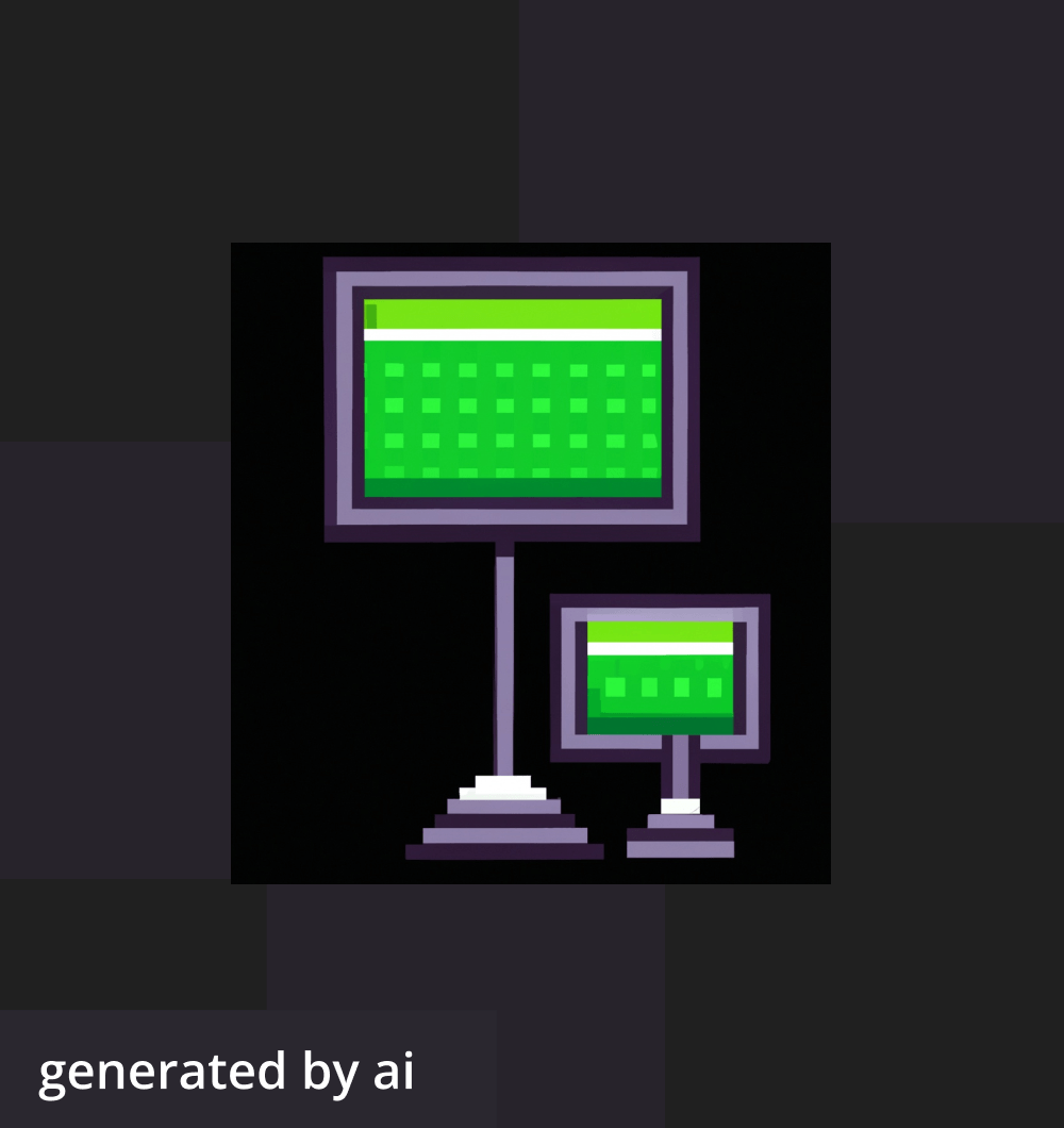 Abstract, futuristic image of a computer generated by AI