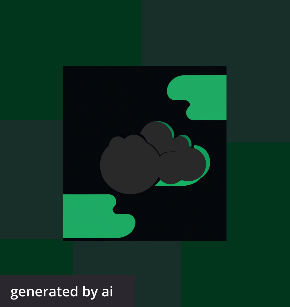 Abstract, futuristic image of a cloud generated by AI