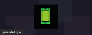 An AI-generated image showing a bright green smartphone screen against a black background