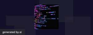 AI-generated image showing lines of Python code on a screen.