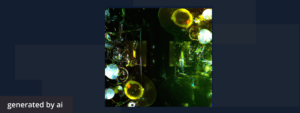 Abstract, futuristic image generated by AI