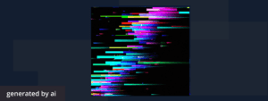 Abstract, futuristic image generated by AI