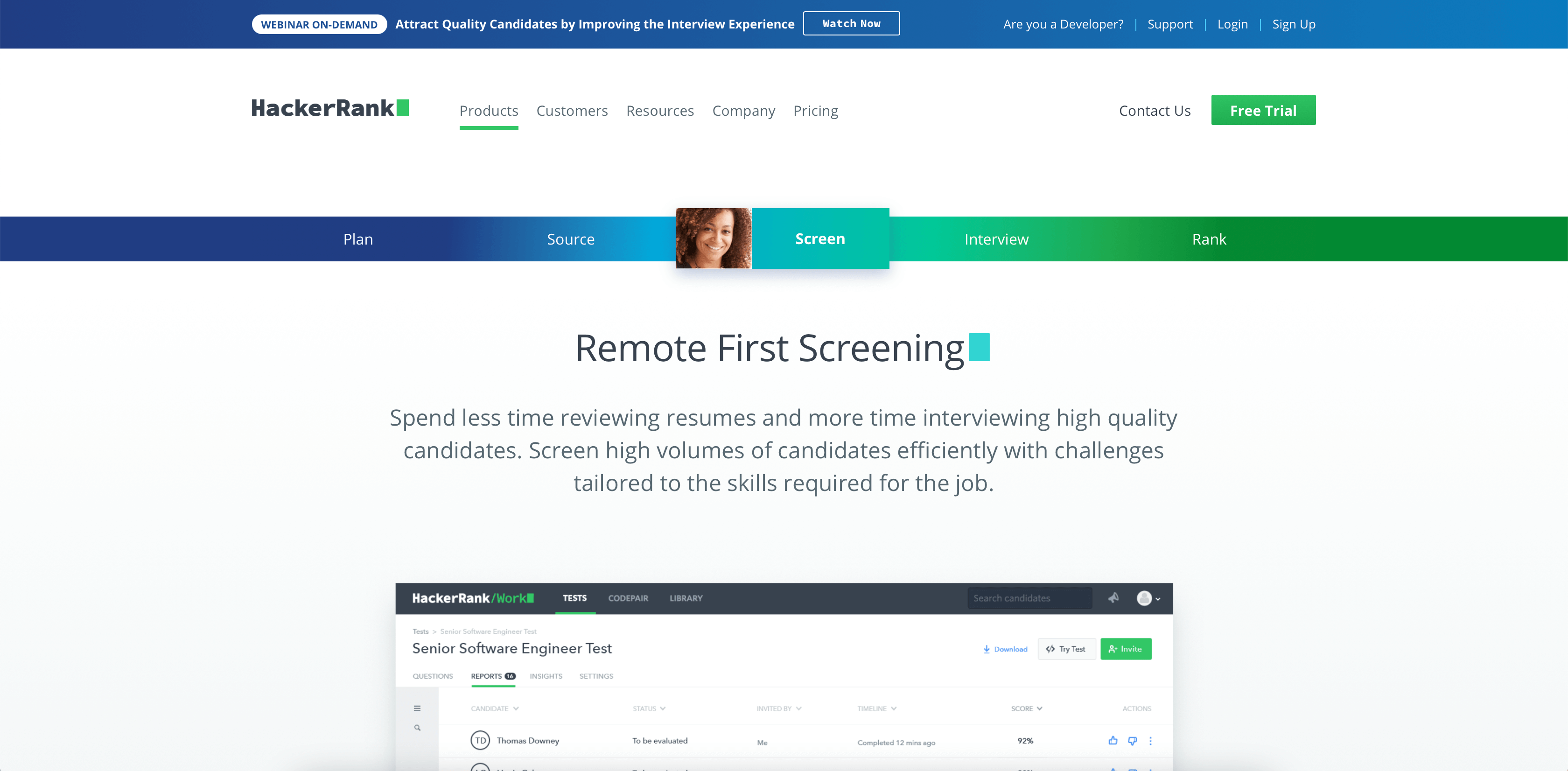 hackerrank screening share