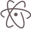 grayed out GitHub Atom logo